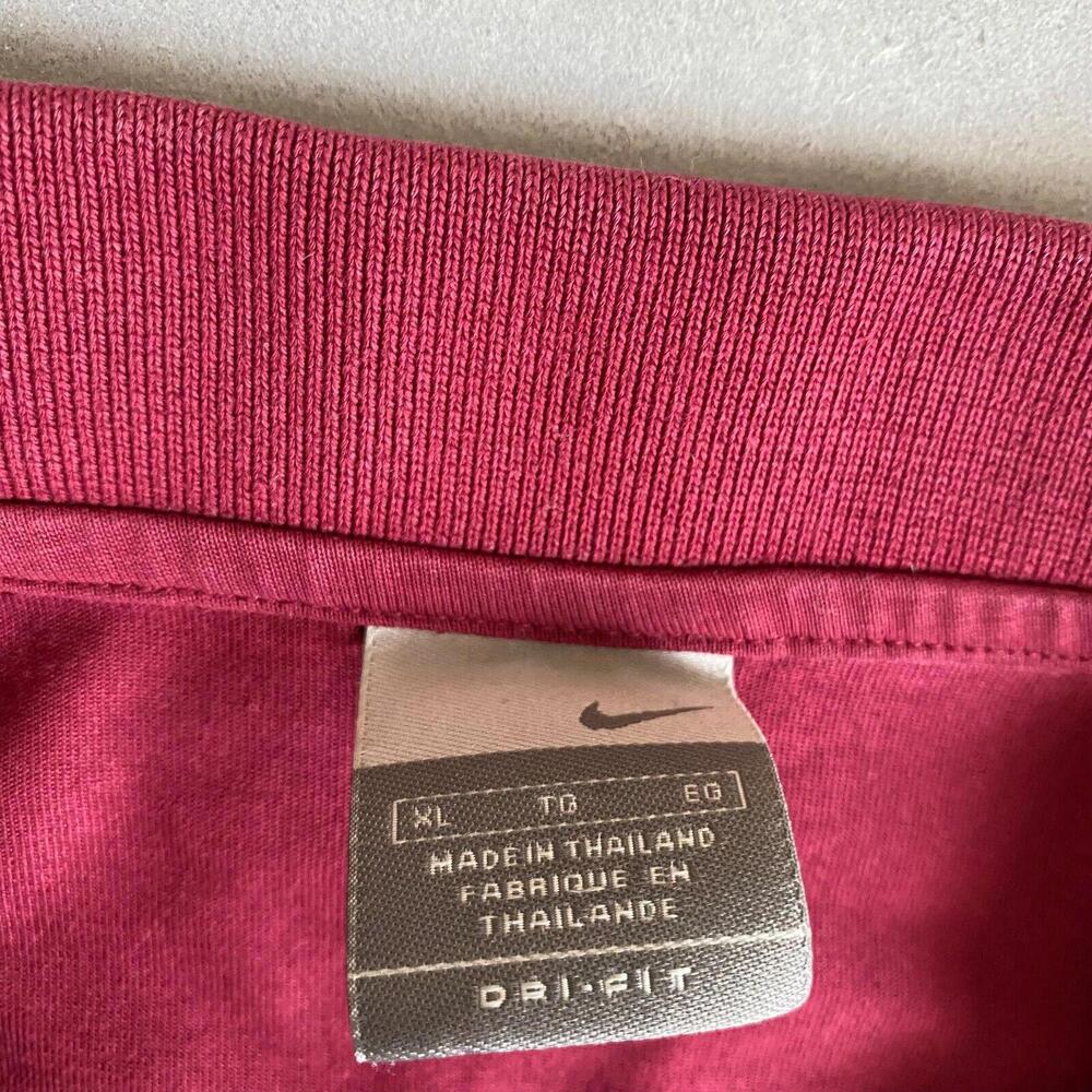 Vintage Nike Shirt Mens XL Red Polo dri fit retro Y2k Short Sleeve preppy - Picture 4 of 7
